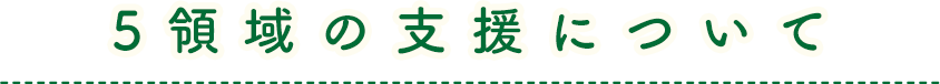 5領域の支援について