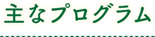 主なプログラム